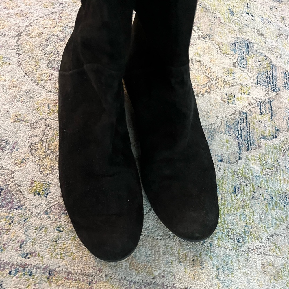Giuseppe Zanotti Luxury Italian Black Suede Leather Women’s Flat Boots Size 41 - Picture 5 of 9